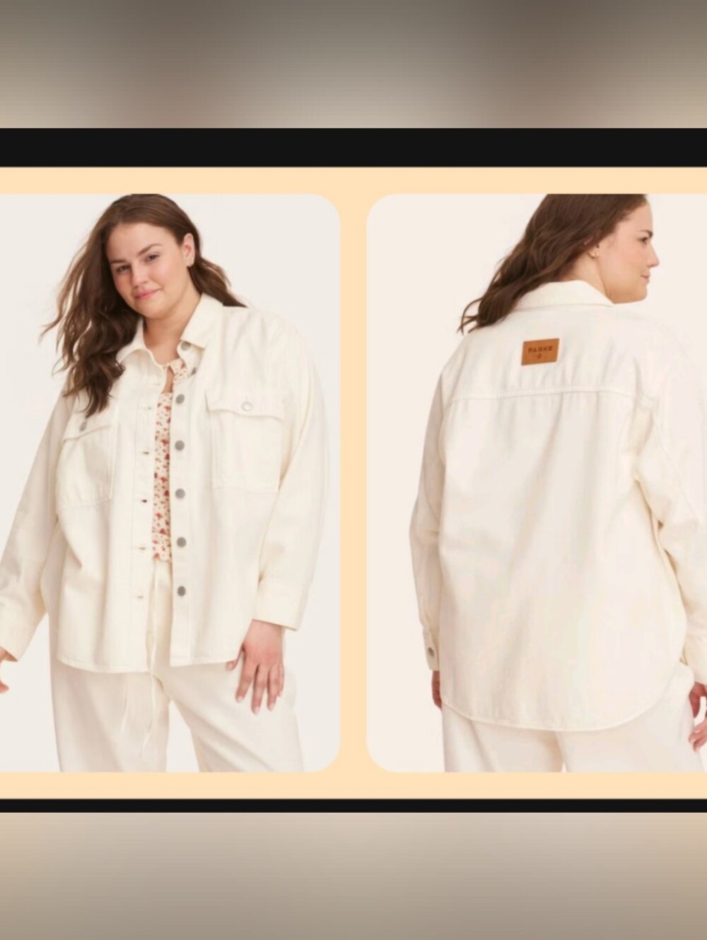 PARKE X TARGET Cream Oversized Shacket Women XL, Collab, LIMITED